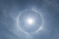 rainbow ring phenomenon that occurs around sun is rare natural phenomenon that occurs frequently during rainy season and rainbow