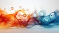 Rainbow Ripples: Abstract Lines and Bubbles Royalty Free Stock Photo