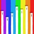 Rainbow roller brush Royalty Free Stock Photo