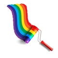 Rainbow roller brush