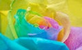 Rainbow rose petals