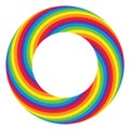 Rainbow round wheel circle, vector