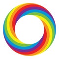 Rainbow round wheel circle, vector