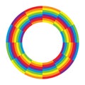 Rainbow round wheel circle, vector