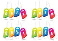 Rainbow sale tags Royalty Free Stock Photo