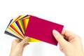 Rainbow sample colors catalogue for colour definition. Multicolored catalog