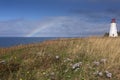 Rainbow at Seacow Head lighthouse, Prince Edward Island