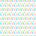 Rainbow seamless colored geometric pattern from triangles Royalty Free Stock Photo