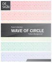 Rainbow seamless pattern abstract scales simple Nature background. wave of circle pattern Royalty Free Stock Photo