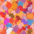 Rainbow seamless pattern with grunge spotted chaotic mosaic elements Royalty Free Stock Photo