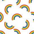 Rainbow seamless pattern vector. Royalty Free Stock Photo