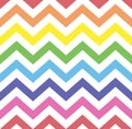 Rainbow seamless zigzag pattern, vector illustration. Chevron zigzag pattern with colorful lines. Rainbow background Royalty Free Stock Photo