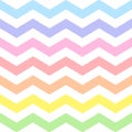 Rainbow seamless zigzag pattern, vector illustration. Zigzag pattern with rough colorful lines .Pastel ornament Royalty Free Stock Photo