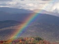 Rainbow seen from the Secaria peak, Prahova County, Romania Royalty Free Stock Photo