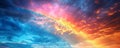 A rainbow shimmering in the sky after a cleansing rain Royalty Free Stock Photo