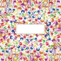 Rainbow shinny flower boll glossy background