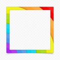 Rainbow shiny frame Royalty Free Stock Photo