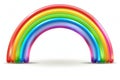 Rainbow, simple graphic, white background, no shadows, no gradients, no gray lines, no color, graphics. white background. rai