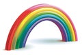 Rainbow, simple graphic, white background, no shadows, no gradients, no gray lines, no color, graphics. white background. rai