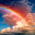 Rainbow and sky background