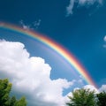 Rainbow and sky background