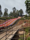 Rainbow Slide play ground at puncak Royalty Free Stock Photo