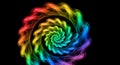 Rainbow Smoke Spiral Vortex Abstract Art Royalty Free Stock Photo