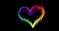 Rainbow smoky heart beat