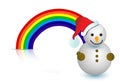 Rainbow snowman illustration design