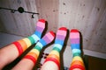Rainbow socks Royalty Free Stock Photo