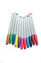 Rainbow of soft-tip pen Royalty Free Stock Photo