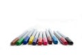 Rainbow of soft-tip pen Royalty Free Stock Photo