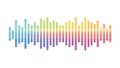 Rainbow Sound Bars: Vibrant Audio Equalizer Visual, vector design Generative AI Royalty Free Stock Photo