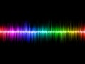 Rainbow Soundwave with Black Background Royalty Free Stock Photo