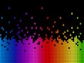 Rainbow Soundwaves Background Means Musical Playing Or DJ