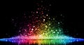 Rainbow of sparkling glittering lights abstract background Royalty Free Stock Photo