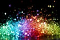 Rainbow of sparkling glittering lights abstract background Royalty Free Stock Photo