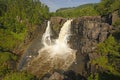 Rainbow by Spectacular Falls in the Summer