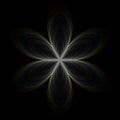 Rainbow Spectral Six Petalled Flower Shape Generative Op Art Elements Royalty Free Stock Photo