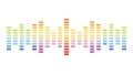 Rainbow Spectrum Audio Equalizer Display, vector design Generative AI Royalty Free Stock Photo