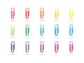 Rainbow spectrum colorful paper clips