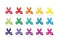 Rainbow spectrum colorful scissors