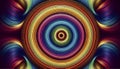 A rainbow spectrum gradient circle seamless pattern, Ai generated image Royalty Free Stock Photo