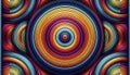 A rainbow spectrum gradient circle seamless pattern, Ai generated image Royalty Free Stock Photo