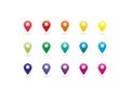 Rainbow spectrum map pointer icons