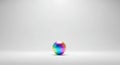 Rainbow sphere glistens in a minimalist studio Royalty Free Stock Photo