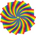 Rainbow spinning pinwheel