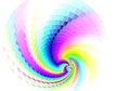 Rainbow spiral swirl. Journey into the subconscious. Fantasy psychedelic background. Trip out of depression. Stylized convolutions Royalty Free Stock Photo