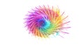 Rainbow Spiral Vortex Abstract Background, vector design Generative AI Royalty Free Stock Photo