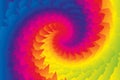Rainbow spirals, abstract background in Tie Dye style Royalty Free Stock Photo